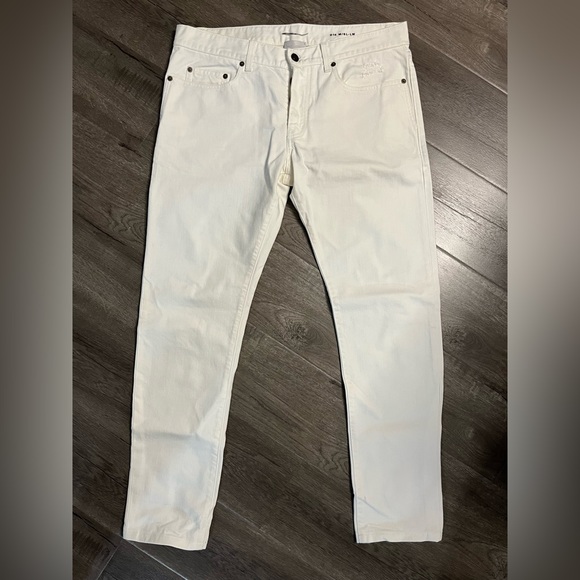 Saint Lauren D14 Slim White Jeans Mens - Picture 1 of 4